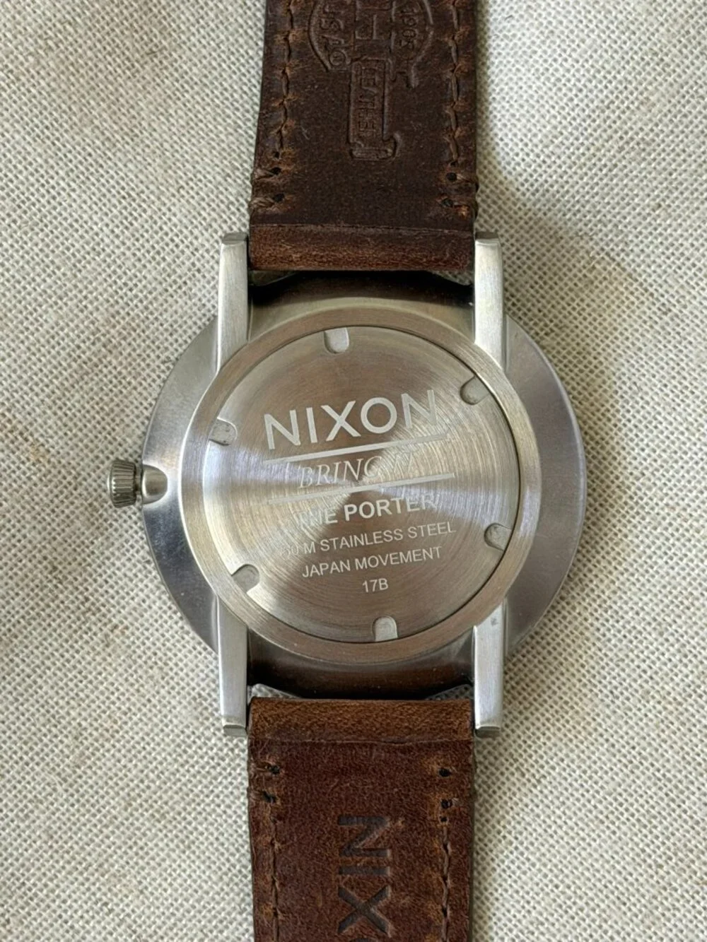 Nixon The Porter Leather Watch Horween Brown Minimalist Quiet Luxury